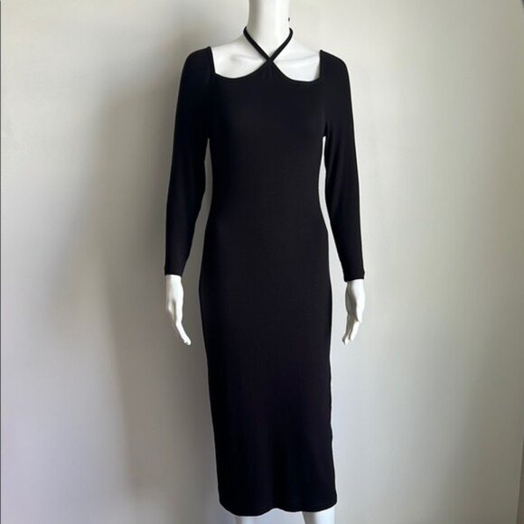 The Commons Soft Ribbed Long Sleeve Midi Dress - S - Picture 2 of 7